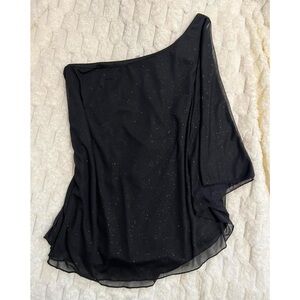 Charlotte Russe Black Glittery Top